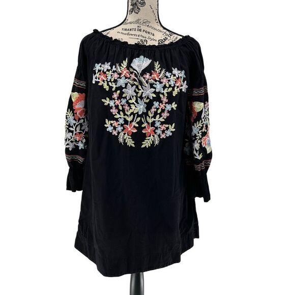 Free People Fleur Du Jour Black Mini Dress Size XS - Picture 2 of 10
